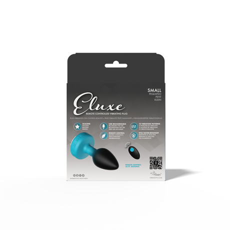 Viben Eluxe Vibrating Gem Anal Plug, Small — Blue Ombre with Remote - VB-CC9156