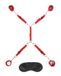 Electric Novelties 7-Piece Bed Spreader Restraint System, Red - EL-LF1328-RED
