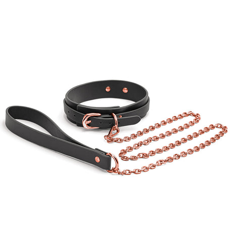 nsnovelties Bondage Couture Collar and Leash — Black - NSN-1306-23