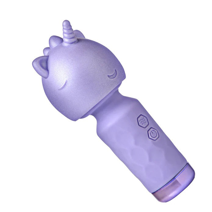 XR Brands Unicorn Silicone Wand — Lavender with Removable Sleeve - BNG-AH663