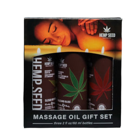 Earthly Body Hemp Seed Massage Oil Trio Gift Set — 3 x 2 oz — image 1