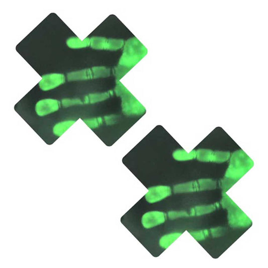 Neva Nude Temperature-Reactive Neon Green Nipple Pasties, 3 x 3 in - NN-HRGR-XF-NS