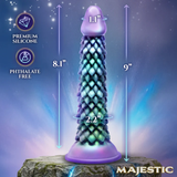 XR Brands Eryndor Silicone Dildo, 8.1 in Insertable, Multi - CC-AH947
