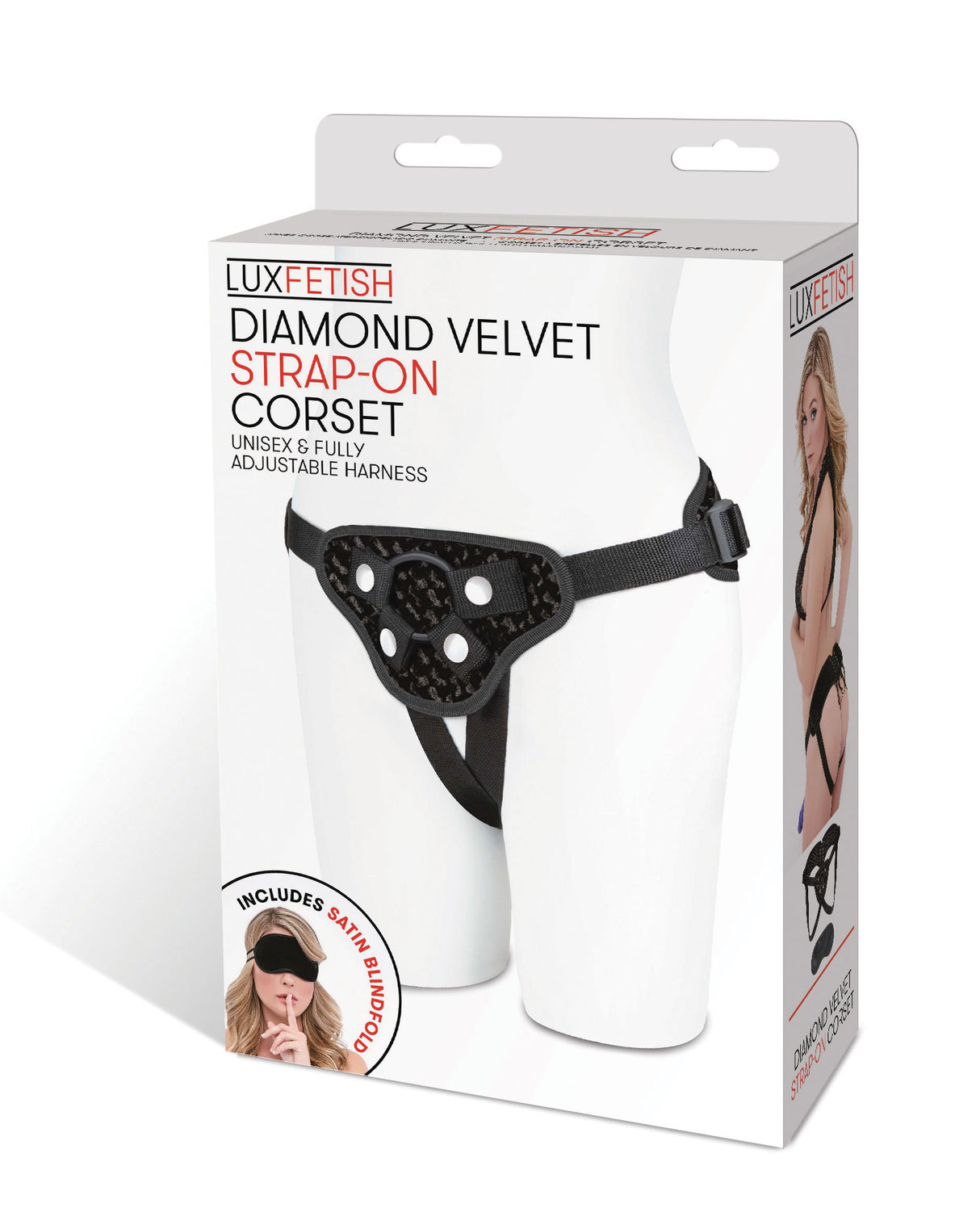 Diamond Velvet Strap-on Corset - Black by Last Lixxx