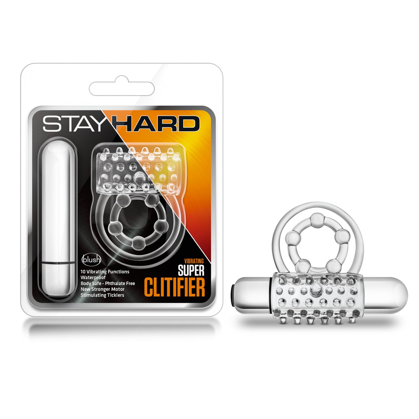 Stay Hard - Vibrating Super Clitifier - Clear by Blush