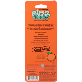 Doc Johnson Goodhead Buzz Buddies 5-Inch Multi-Speed Vibe — Peaches - DJ1370-04-CD