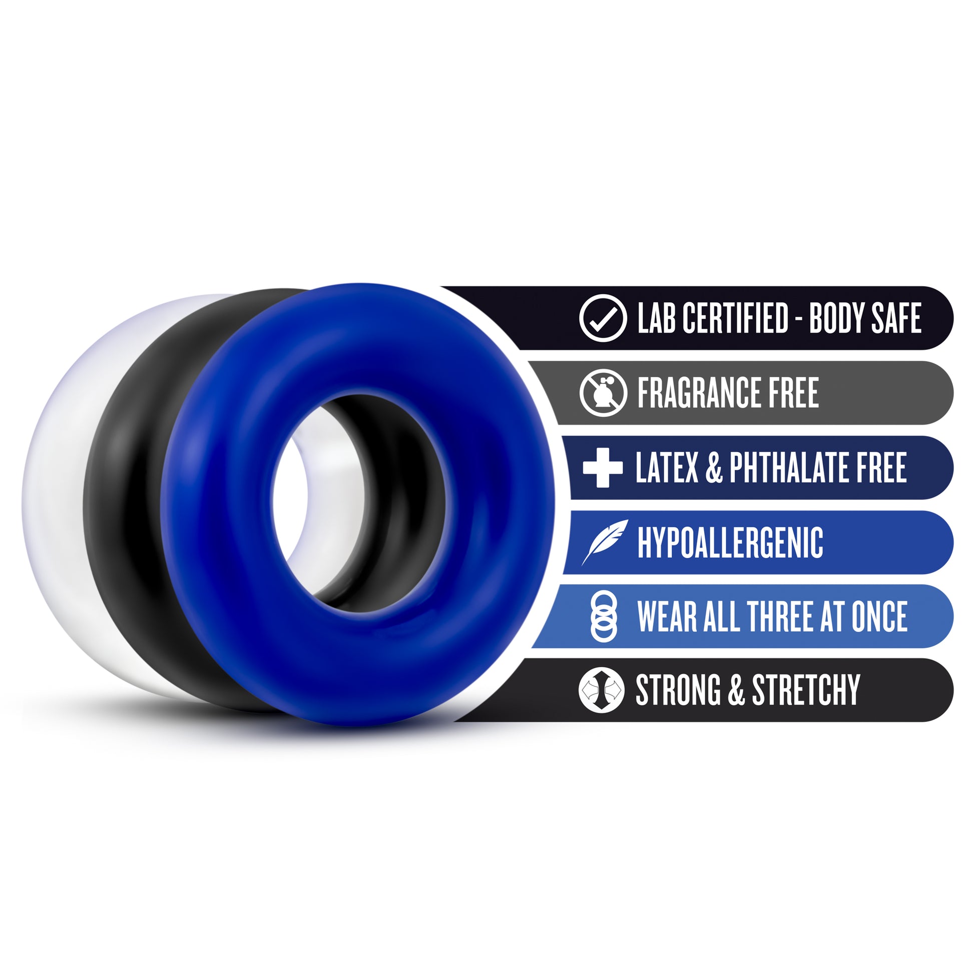 Stay Hard Donut Rings - 3 Pack by Blush
