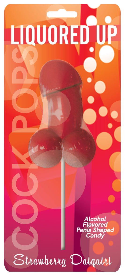 Hott Products Liquored Up Strawberry Daiquiri Pecker Pop, 3.5 in - HTP2837