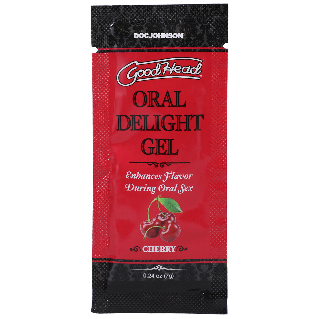 Doc Johnson Goodhead Oral Delight Cherry Gel — 0.24 oz Single-Use Packet - DJ1387-27-BU