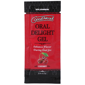 Doc Johnson Goodhead Oral Delight Cherry Gel — 0.24 oz Single-Use Packet - DJ1387-27-BU