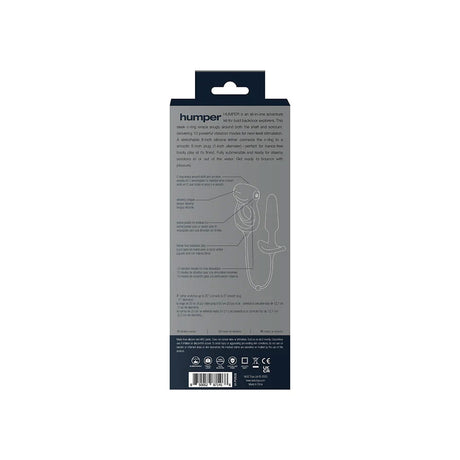 Humper Rechargeable Dual C-Ring With Anal Plug - Black