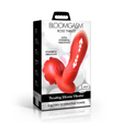 XR Brands Thrusting Silicone Vibrator — Dual-Zone, Red - AH996