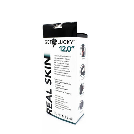 Real Skin 12 Dual Layer Dildo - Dark Brown