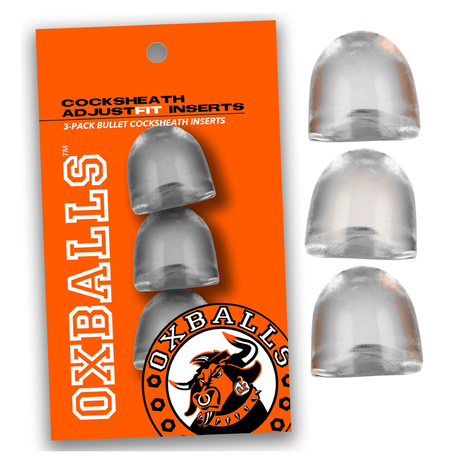OXBALLS ADJUSTfit 3-Pack Inserts — Clear FLEXtpr™ - OX-3052-CLR