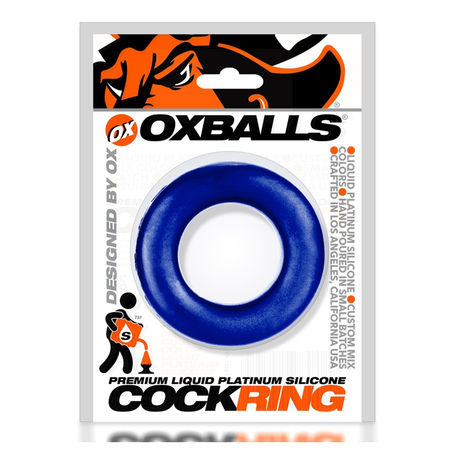 OXBALLS COCK-T Smoosh Comfort Cock Ring — Blue, Pure Platinum Silicone - OX-AJ1003-BLB