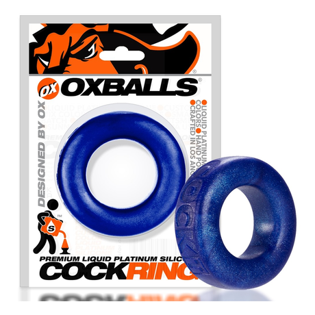 OXBALLS COCK-T Smoosh Comfort Cock Ring — Blue, Pure Platinum Silicone - OX-AJ1003-BLB