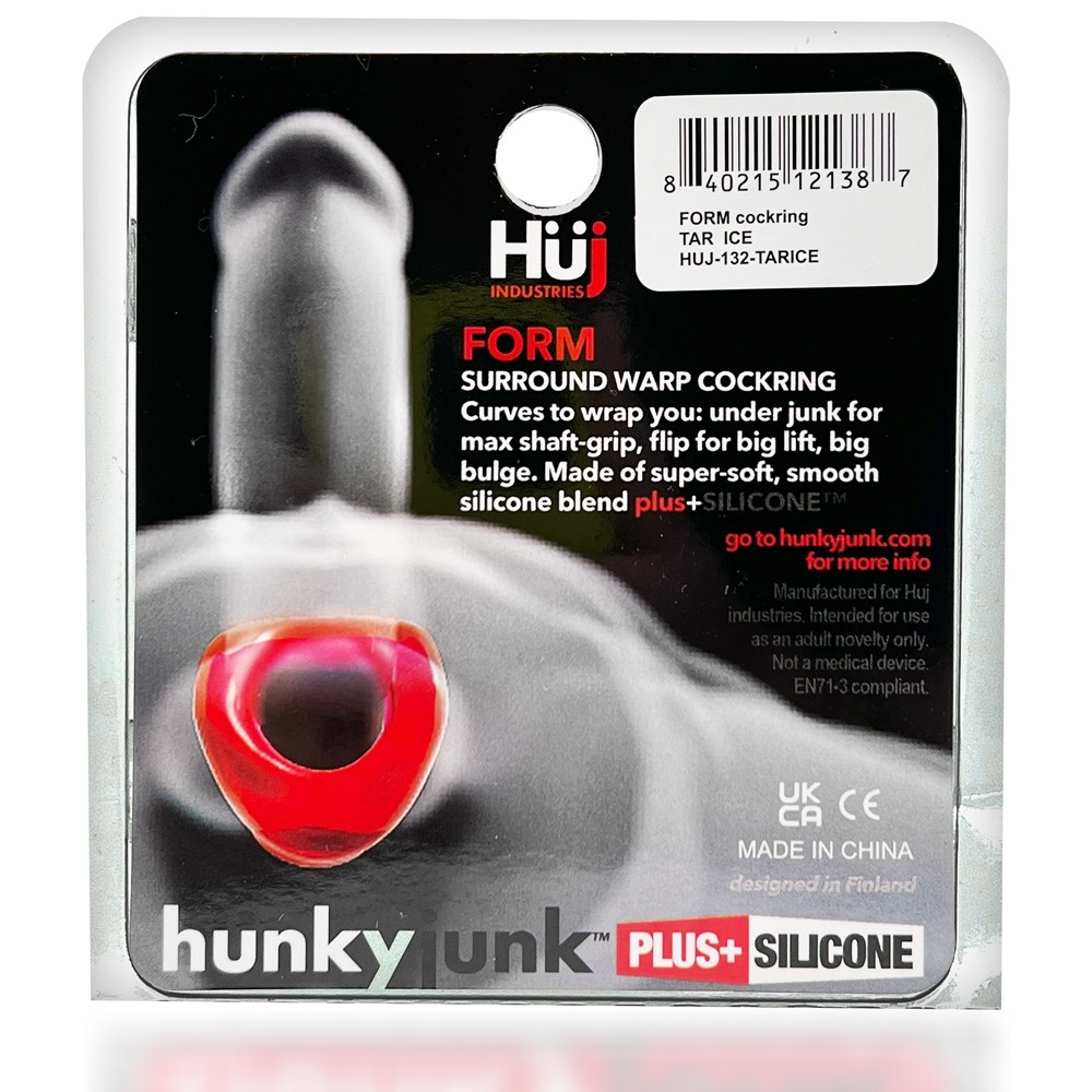 Hunkyjunk FORM Cockring — Tar Ice (Comfort-Size) - HUJ-132-TARICE