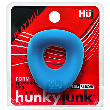 Hunkyjunk FORM Cock Ring — Teal Ice, Plus+SILICONE Blend - HUJ1400