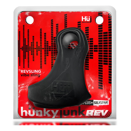 Hunkyjunk REVSLING Cock-and-Ball Sling with Vibe — Tar Ice Red - HUJ-133-TARICE