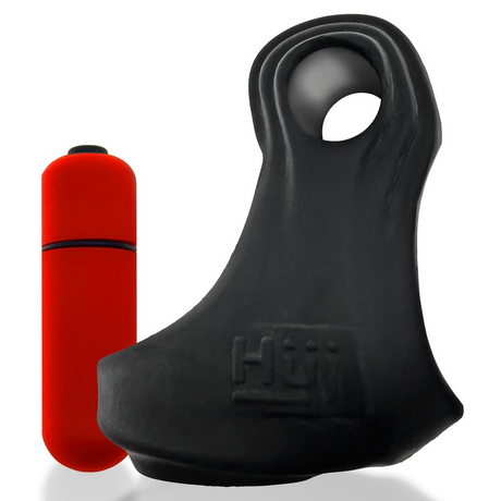 Hunkyjunk REVSLING Cock-and-Ball Sling with Vibe — Tar Ice Red - HUJ-133-TARICE