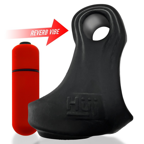 Hunkyjunk REVSLING Cock-and-Ball Sling with Vibe — Tar Ice Red - HUJ-133-TARICE