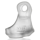 Hunkyjunk RevSling Cock & Ball Sling with Vibe — Clear Ice - HUJ-133-CLRICE