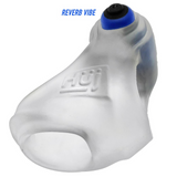 Hunkyjunk RevSling Cock & Ball Sling with Vibe — Clear Ice - HUJ-133-CLRICE