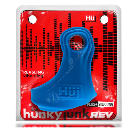 Hunkyjunk REVSLING Cock & Ball Sling with Vibe — Teal Ice - HUJ1448