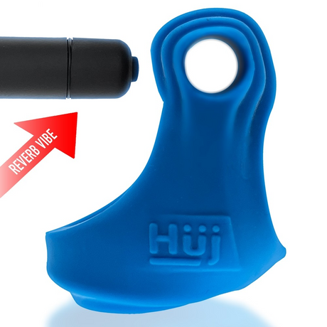 Hunkyjunk REVSLING Cock & Ball Sling with Vibe — Teal Ice - HUJ1448