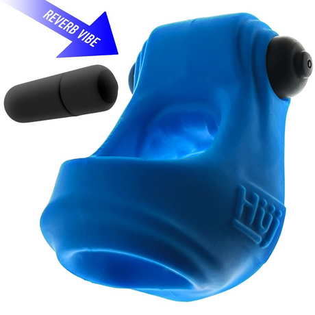 Hunkyjunk REVSLING Cock & Ball Sling with Vibe — Teal Ice - HUJ1448