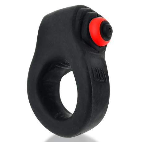 Hunkyjunk REVRING Vibrating Cock Ring — Tar Ice with Red Vibe - HUJ-134-TARICE