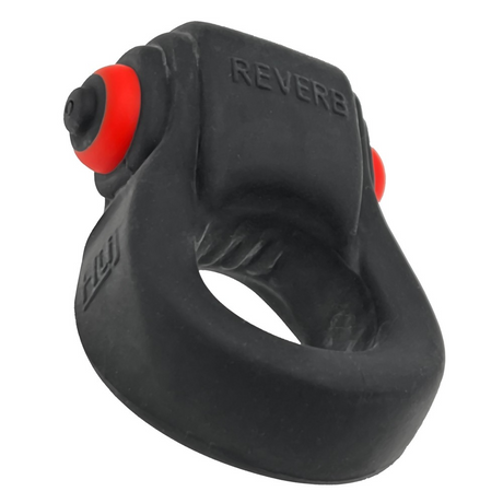 Hunkyjunk REVRING Vibrating Cock Ring — Tar Ice with Red Vibe - HUJ-134-TARICE