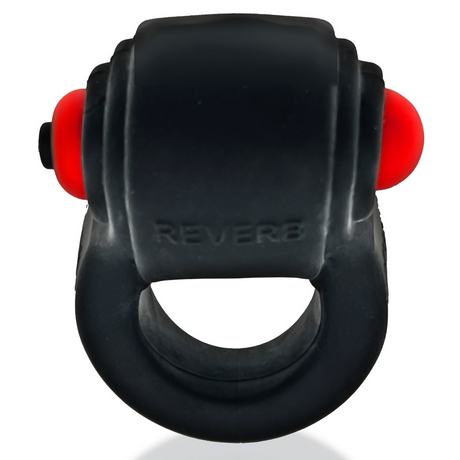 Hunkyjunk REVRING Vibrating Cock Ring — Tar Ice with Red Vibe - HUJ-134-TARICE
