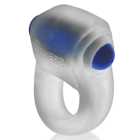 Hunkyjunk REVRING Vibe Cockring — Clear Ice with Blue Bullet - HUJ-134-CLRICE