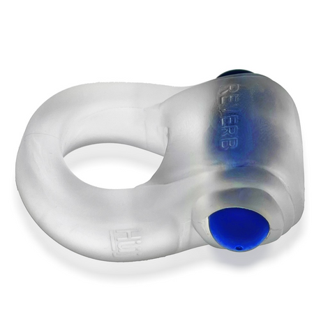 Hunkyjunk REVRING Vibe Cockring — Clear Ice with Blue Bullet - HUJ-134-CLRICE
