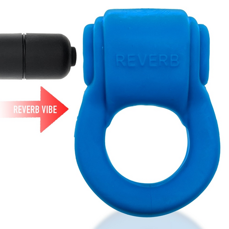 Hunkyjunk Revring Plus+SILICONE Cock Ring with Vibe — Teal Ice - HUJ1479