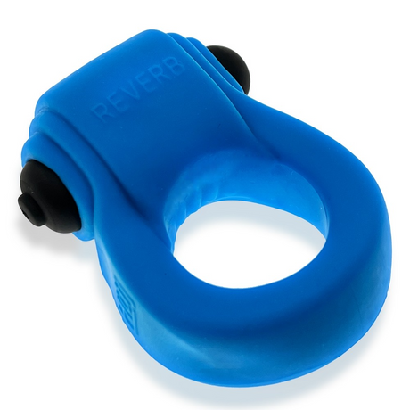 Hunkyjunk Revring Plus+SILICONE Cock Ring with Vibe — Teal Ice - HUJ1479