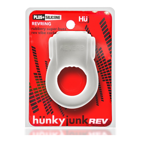 Hunkyjunk RevRing Cock Ring with Vibe — White Ice - HUJ1486