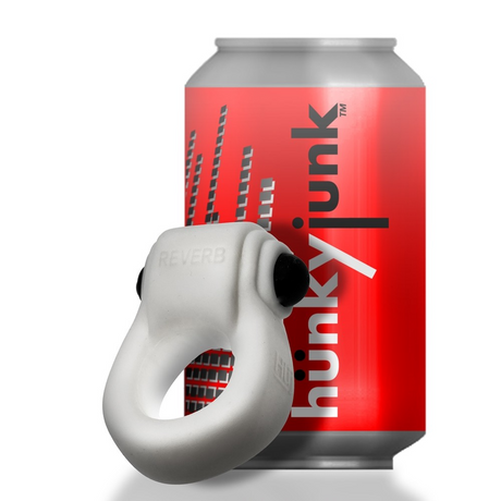 Hunkyjunk RevRing Cock Ring with Vibe — White Ice - HUJ1486