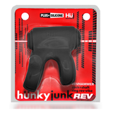 Hunkyjunk RevHammer Shaft Vibe Ring — Tar Ice with Red Vibe - HUJ-135-TARICE
