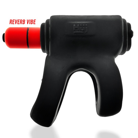 Hunkyjunk RevHammer Shaft Vibe Ring — Tar Ice with Red Vibe - HUJ-135-TARICE