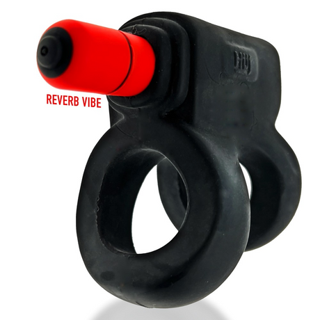 Hunkyjunk RevHammer Shaft Vibe Ring — Tar Ice with Red Vibe - HUJ-135-TARICE