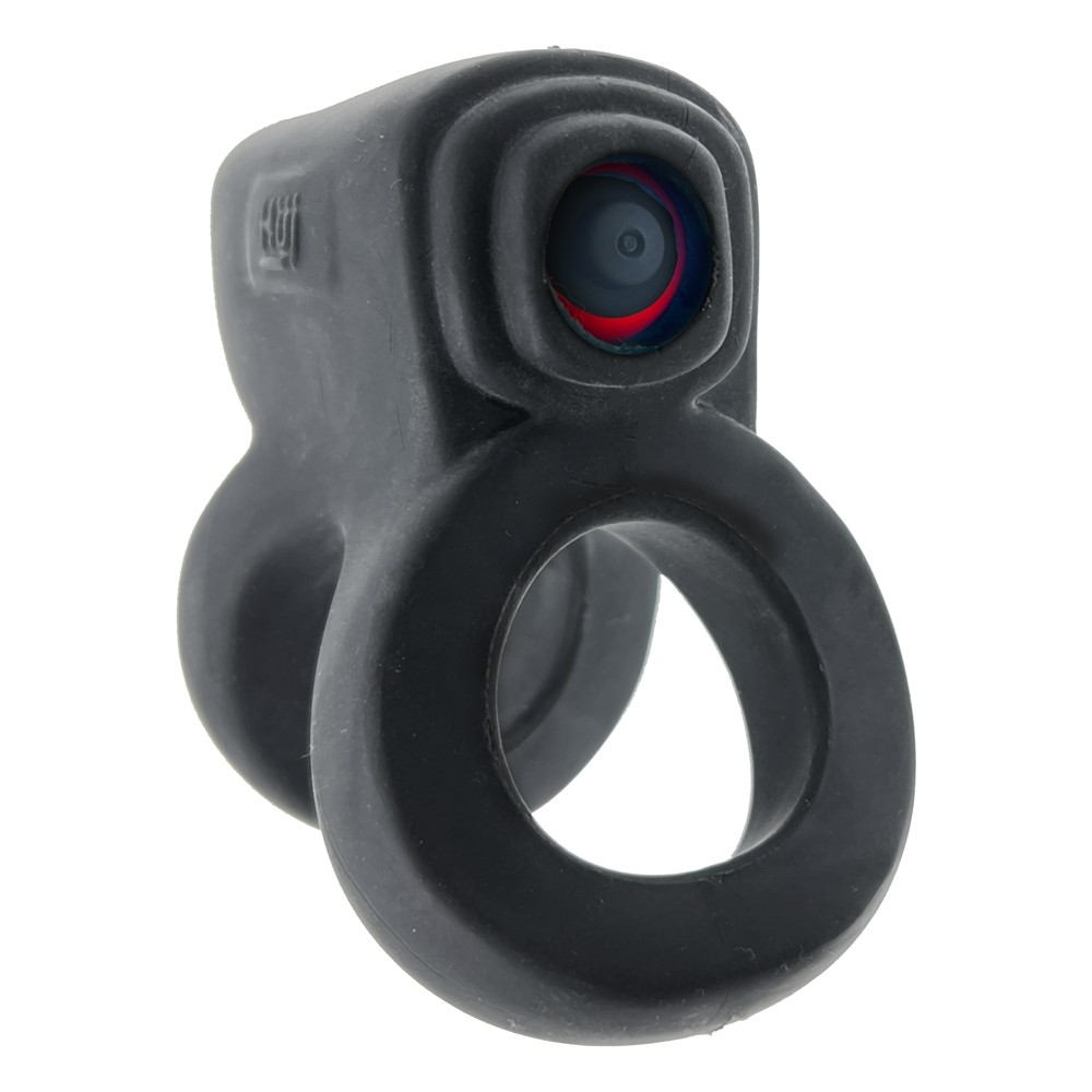 Hunkyjunk RevHammer Shaft Vibe Ring — Tar Ice with Red Vibe - HUJ-135-TARICE