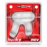 Hunkyjunk Revhammer Shaft Vibe Ring — Clear Ice with Blue Vibe - HUJ-135-CLRICE