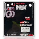 Hunkyjunk Revhammer Shaft Vibe Ring — Clear Ice with Blue Vibe - HUJ-135-CLRICE