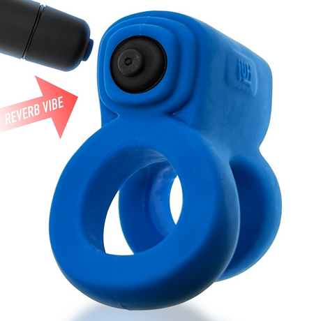 Hunkyjunk REVHAMMER Shaft Vibe Ring — Teal Ice with Black Vibe - HUJ1516