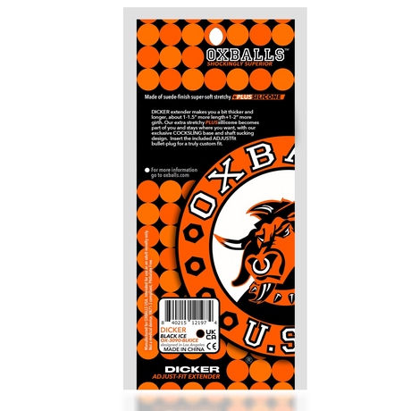 OXBALLS DICKER Cocksheath — Black Ice Slim-Fit Sleeve - OX-3090-BLKICE