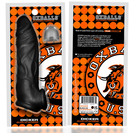 OXBALLS DICKER Cocksheath — Black Ice Slim-Fit Sleeve - OX-3090-BLKICE