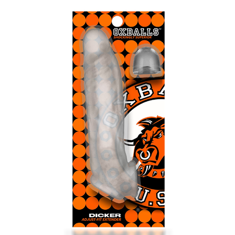 OXBALLS DICKER Cocksheath — Slim Plus+SILICONE, Clear Ice - OX-3090-CLRICE