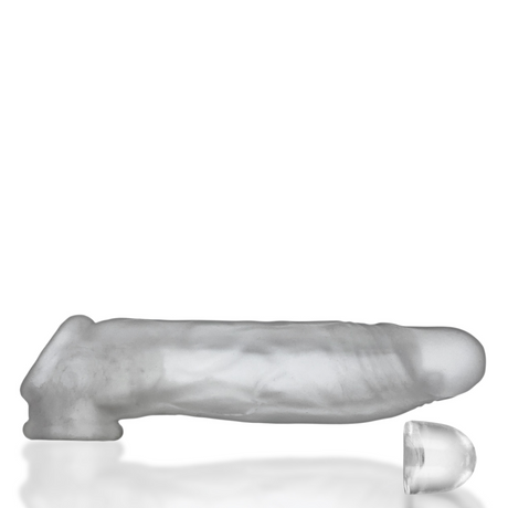 OXBALLS DICKER Cocksheath — Slim Plus+SILICONE, Clear Ice - OX-3090-CLRICE